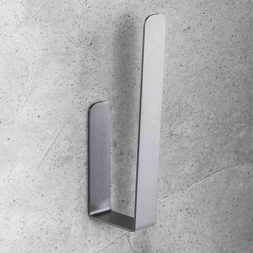 Porta rotolo verticale satinato con biadesivo collezione Over di Colombo Design
