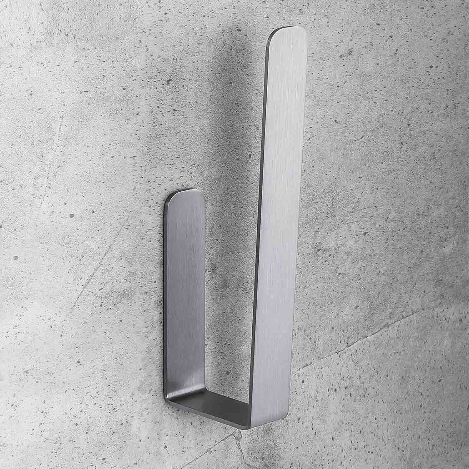 Porta rotolo verticale satinato con biadesivo collezione Over di Colombo Design