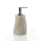 Dispenser sapone in resina e sabbia con erogatore cromato Gedy serie Libra - Beige