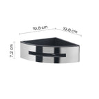 Portaoggetti doccia angolare modello Poseidon Gedy in cromo/nero