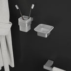 Portaspazzolini in Acciaio Inox AISI 304 e Cromall Maui di Gedy - Spazzolato