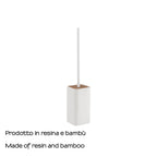 Scopino da appoggio con ciuffo in setole Gedy modello Ninfea - Bianco Matt