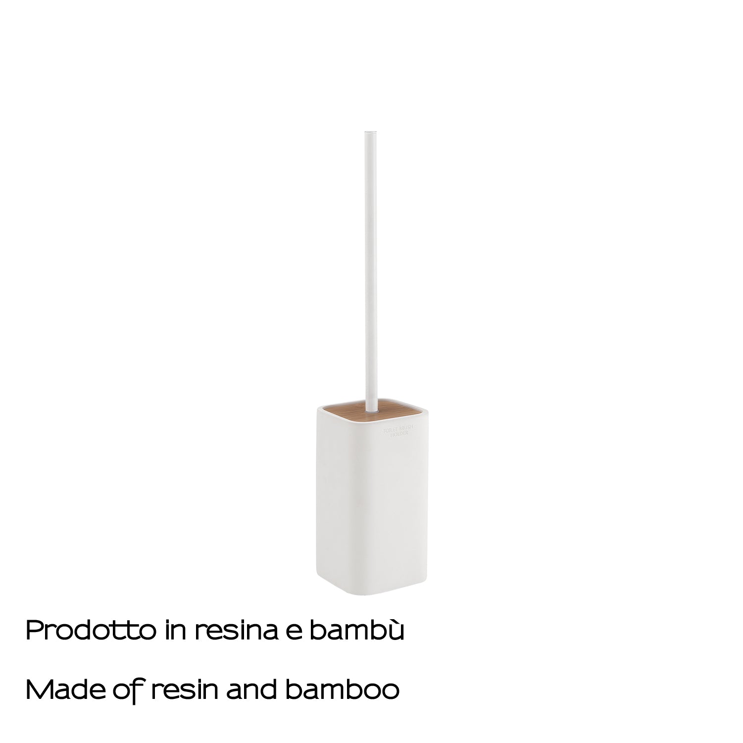 Scopino da appoggio con ciuffo in setole Gedy modello Ninfea - Bianco Matt