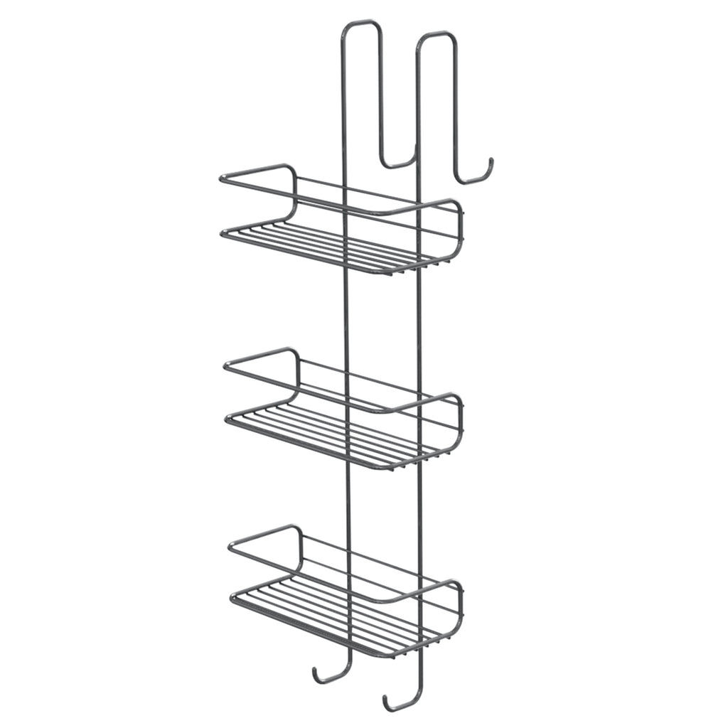 Portaoggetti doccia rettangolare a 3 piani Gedy modello Tito - Cromato