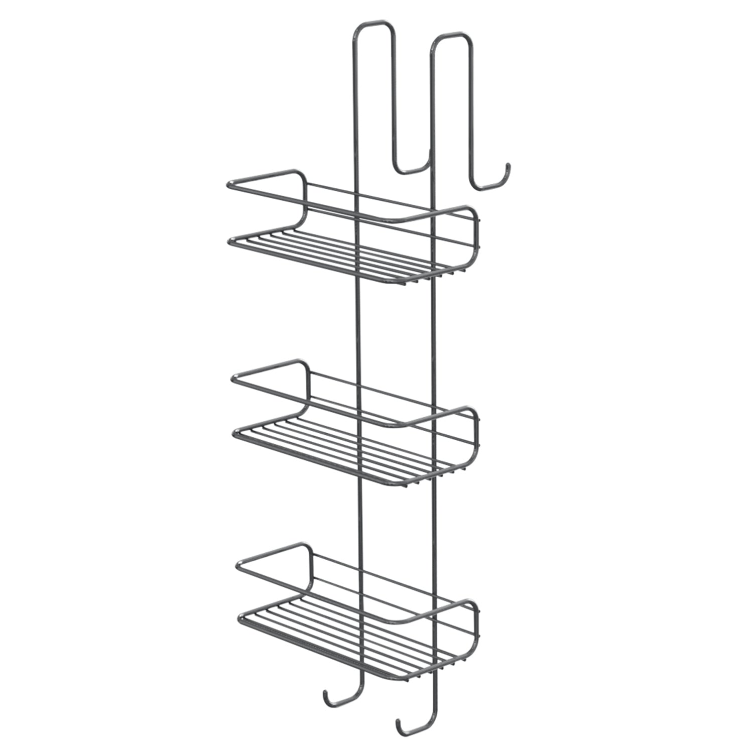Portaoggetti doccia rettangolare a 3 piani Gedy modello Tito - Cromato