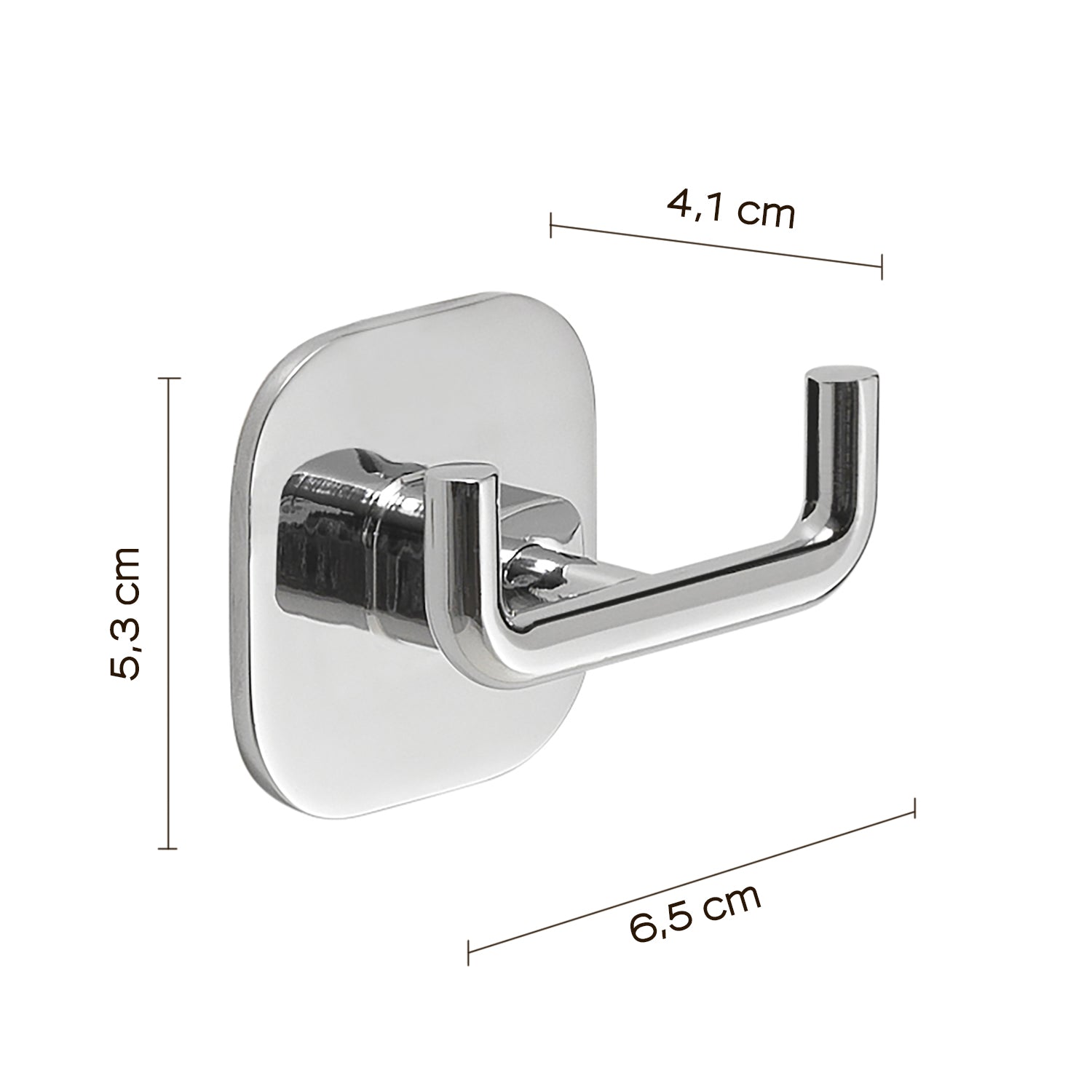 Appendiabiti doppio in acciaio inox e cromall Teide di Gedy - Cromato