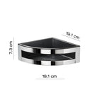 Portaoggetti doccia angolare modello Zante di Gedy - Cromato/Nero