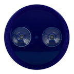 Specchio da bagno ingranditore rotondo con ventosa colore blu