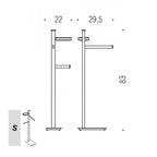 Piantana sinistra con porta sapone
