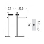 Piantana destra con porta sapone e porta salvietta in ottone Units di Colombo Design