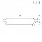 Porta Salviette in ottone cromato lunghezza 56 cm Colombo Design collezione AlizÃ¨ Con fissaggio a tassello inclusi