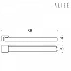 Porta Salviette doppio a snodo in ottone cromato lunghezza 38 cm Colombo Design collezione AlizÃ¨ Con fissaggio a tassello inclusi