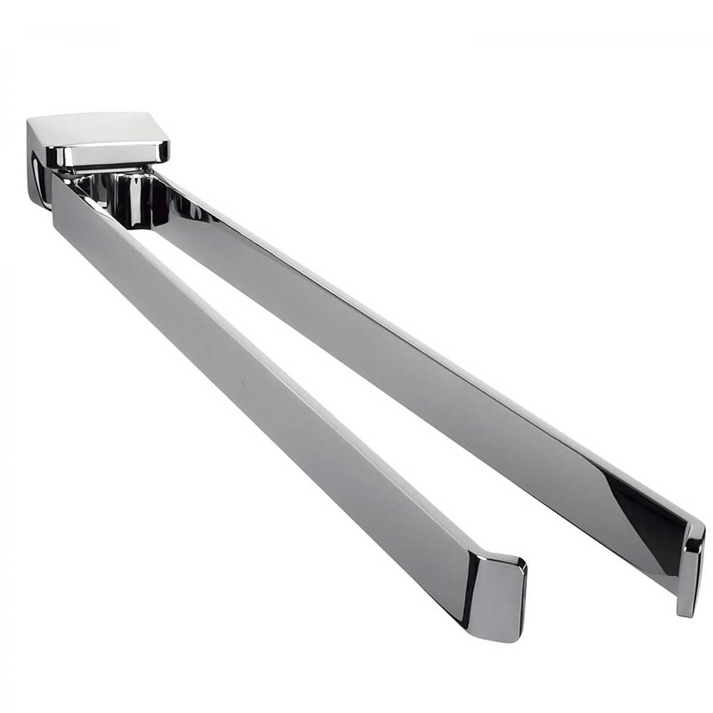 Porta Salviette doppio a snodo in ottone cromato lunghezza 38 cm Colombo Design collezione AlizÃ¨ Con fissaggio a tassello inclusi