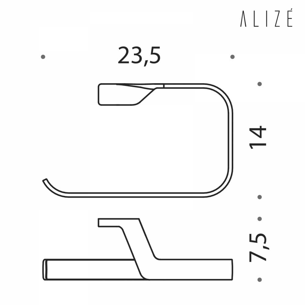 Porta Salviette ad anello in ottone cromato Colombo Design collezione AlizÃ¨ Con fissaggio a tassello inclusi