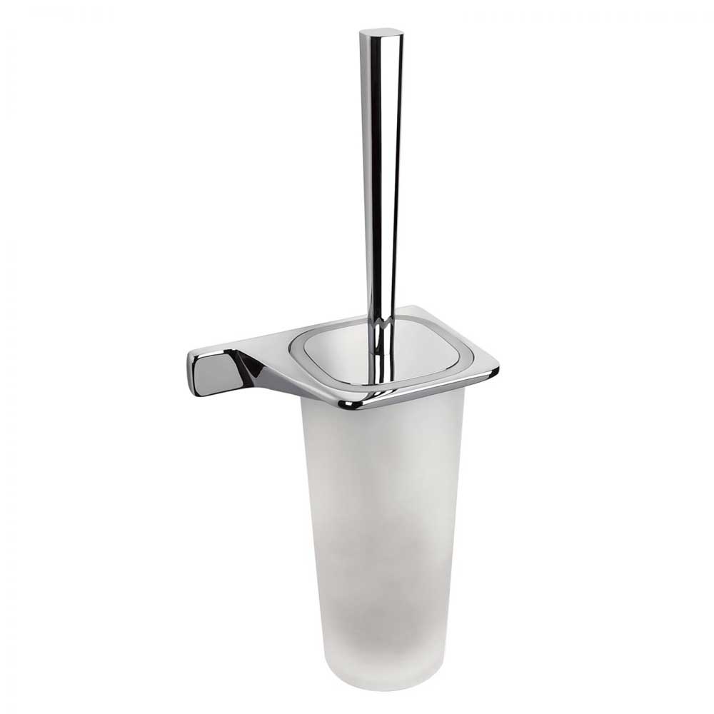 Porta scopino WC sospeso in ottone cromato versione destra Colombo Design collezione AlizÃ¨ Con fissaggio a tassello inclusi