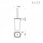 Porta scopino WC sospeso in ottone cromato versione Sinistra Colombo Design collezione AlizÃ¨ Con fissaggio a tassello inclusi