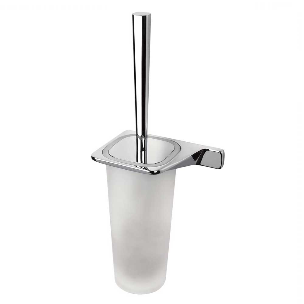 Porta scopino WC sospeso in ottone cromato versione Sinistra Colombo Design collezione AlizÃ¨ Con fissaggio a tassello inclusi