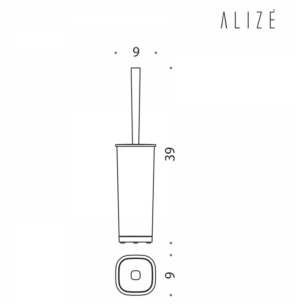 Porta scopino wc da appoggio in ottone cromato  Colombo Design collezione AlizÃ¨