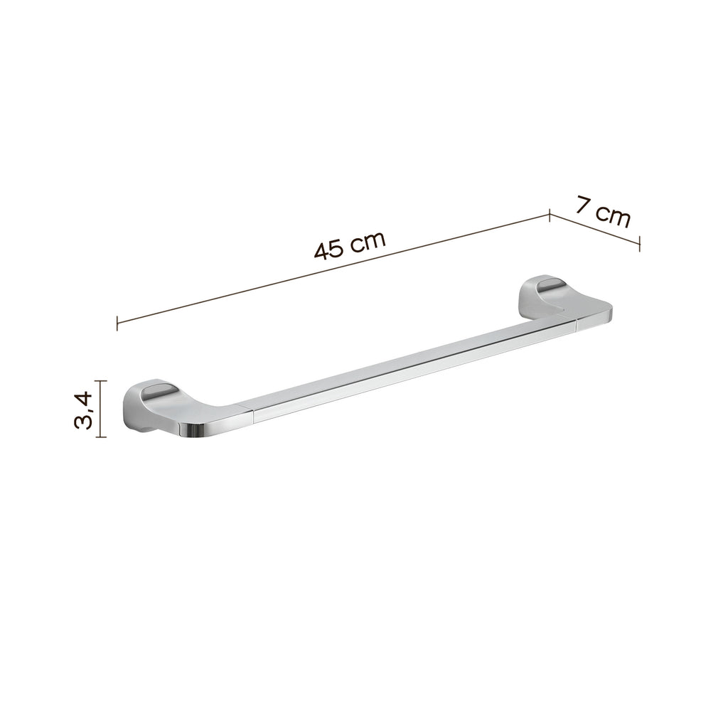 Porta asciugamani 45 cm in Acciaio Inox Gedy serie Stelvio - Cromato