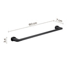 Porta asciugamani 60 cm in Acciaio Inox Gedy serie Stelvio - Nero Matt
