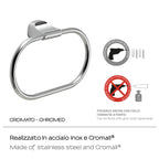Porta asciugamani ad anello in Acciaio Inox Gedy serie Stelvio - Cromato
