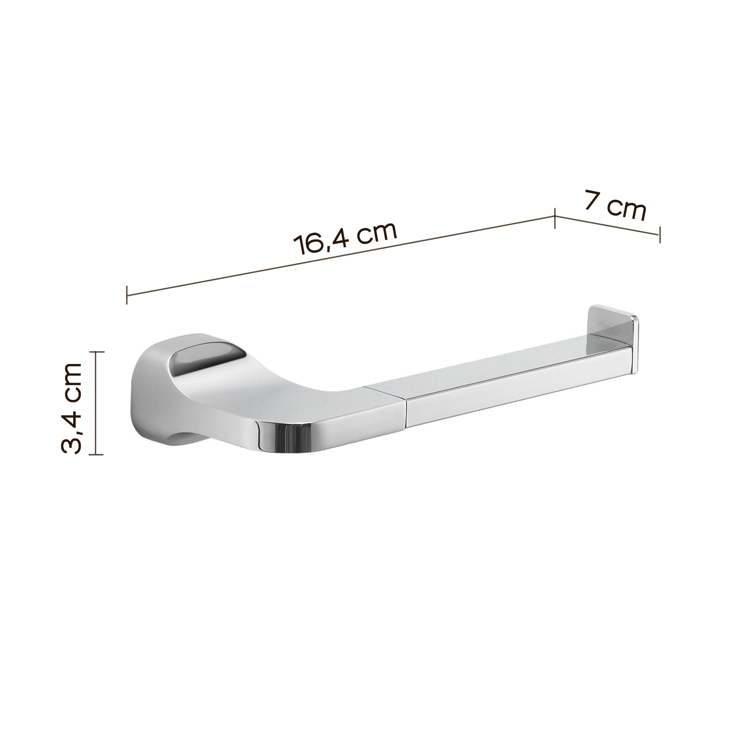 Portarotolo a parete in Acciaio Inox Gedy serie Stelvio - Cromato