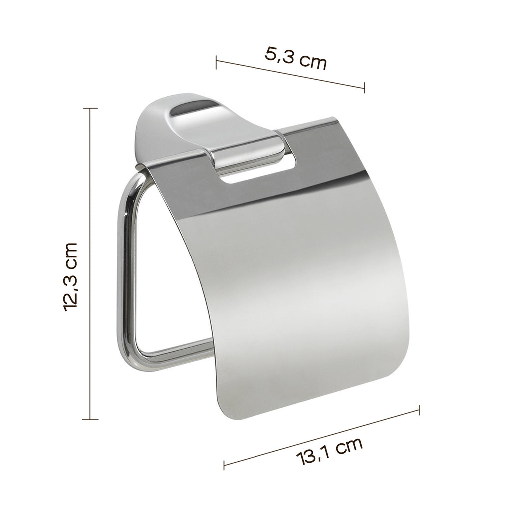 Portarotolo coperto a parete in Acciaio Inox Gedy serie Stelvio - Cromato