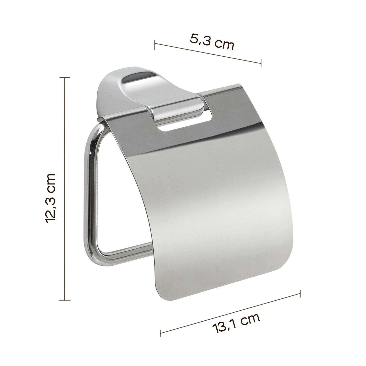 Portarotolo coperto a parete in Acciaio Inox Gedy serie Stelvio - Cromato