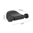 Appendiabiti doppio a parete in Acciaio Inox Gedy serie Stelvio - Nero Matt