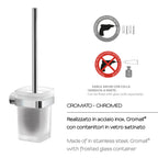 Scopino a parete in Acciaio Inox Gedy serie Stelvio - Cromato