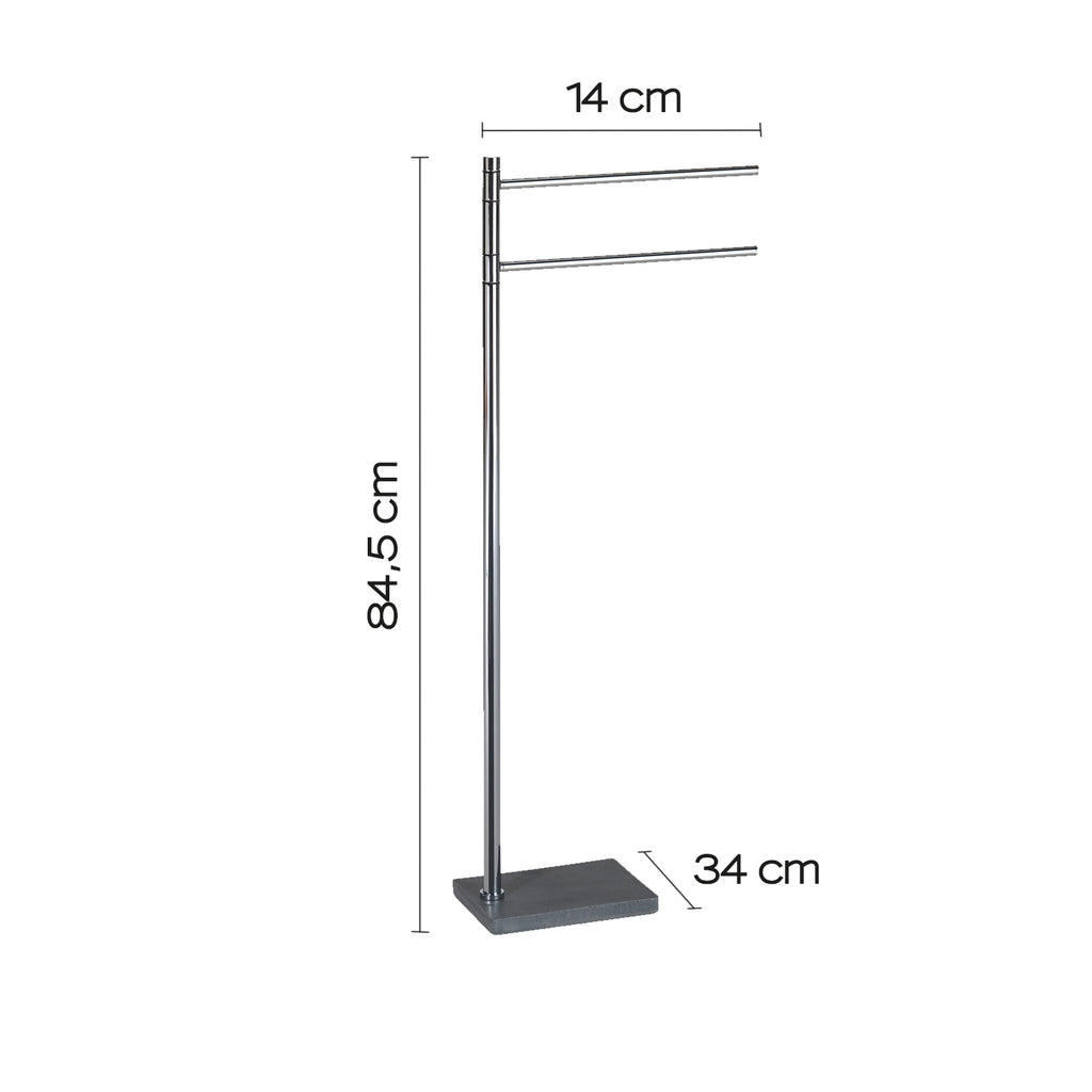 Piantana portasciugamani in Acciaio Inox Gedy serie Trilly - Grigio