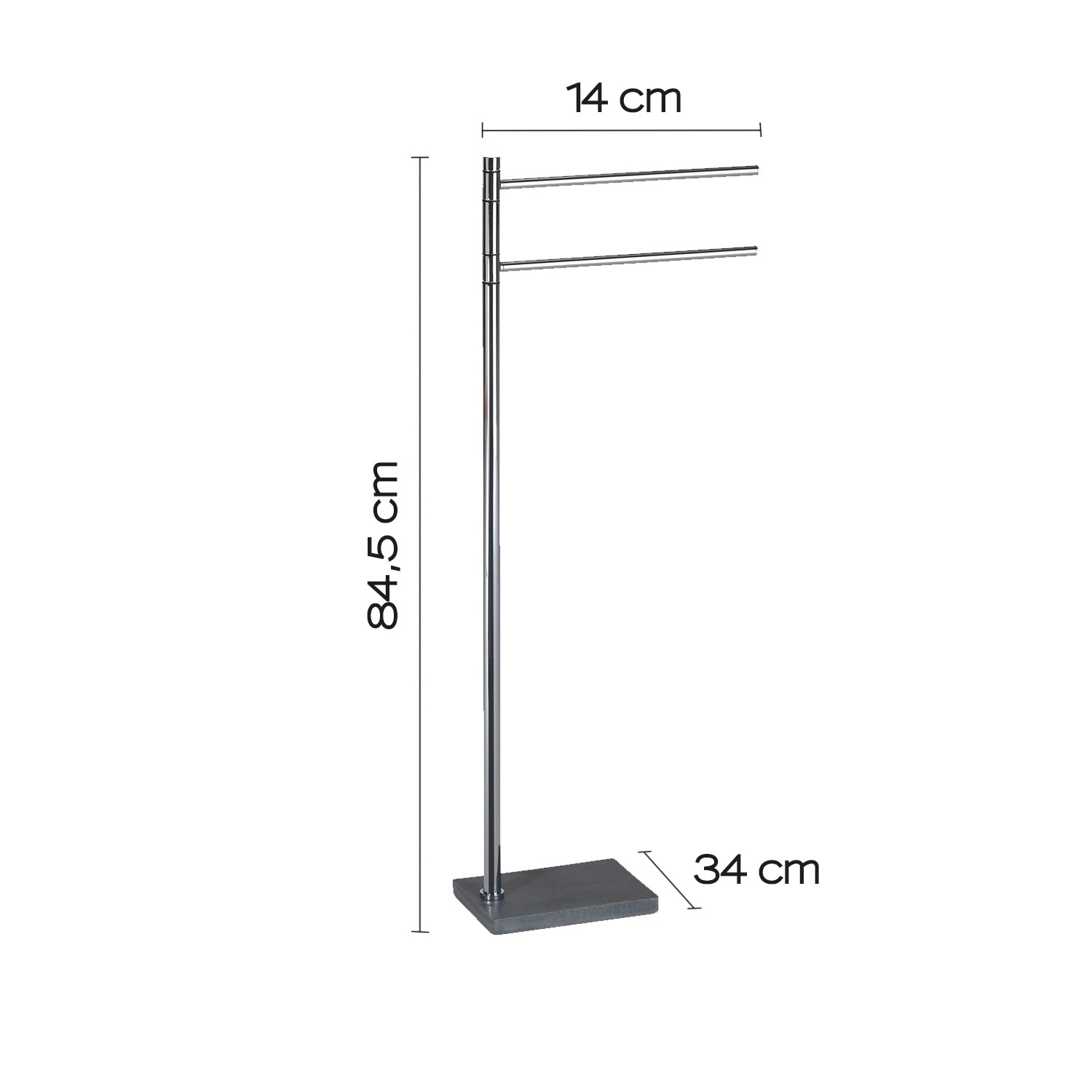 Piantana portasciugamani in Acciaio Inox Gedy serie Trilly - Grigio