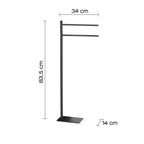 Piantana portasciugamani in Acciaio Inox Gedy serie Trilly - Nero Matt