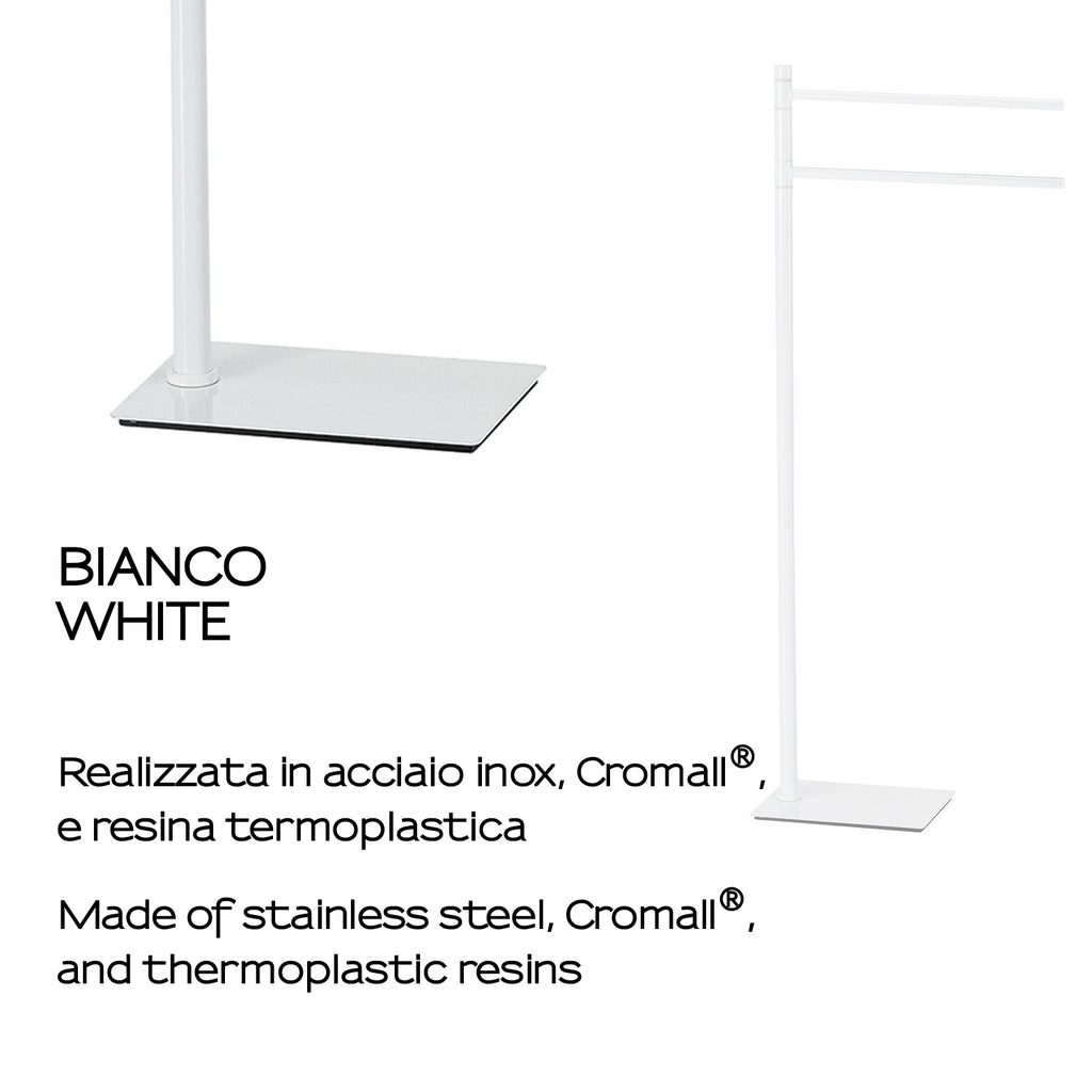 Piantana portasciugamani in Acciaio Inox Gedy serie Trilly - Bianco