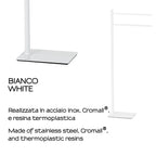 Piantana portasciugamani in Acciaio Inox Gedy serie Trilly - Bianco