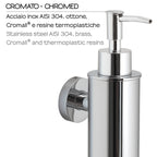 Dosasapone tondo modello Seal di Gedy in Acciaio Inox AISI 304 - Cromato