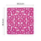 Tappeto antiscivolo doccia 53x53 in PVC modello Margherita di Gedy - Fucsia