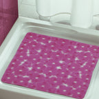Tappeto antiscivolo doccia 53x53 in PVC modello Margherita di Gedy - Fucsia