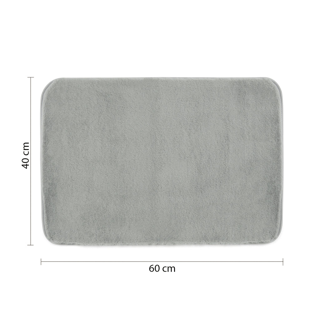 Tappeto bagno 40x60 cm modello Fuzzy di Gedy - Grigio