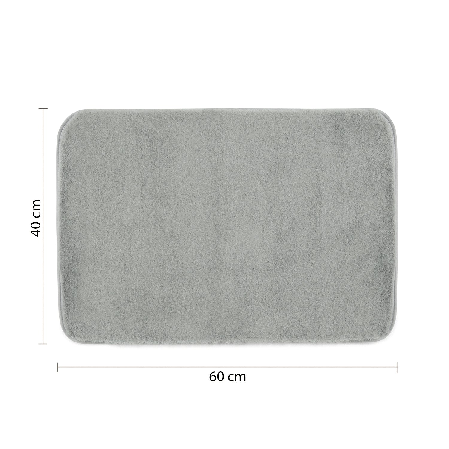 Tappeto bagno 40x60 cm modello Fuzzy di Gedy - Grigio