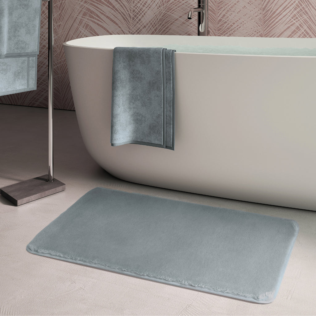 Tappeto bagno 40x60 cm modello Fuzzy di Gedy - Grigio