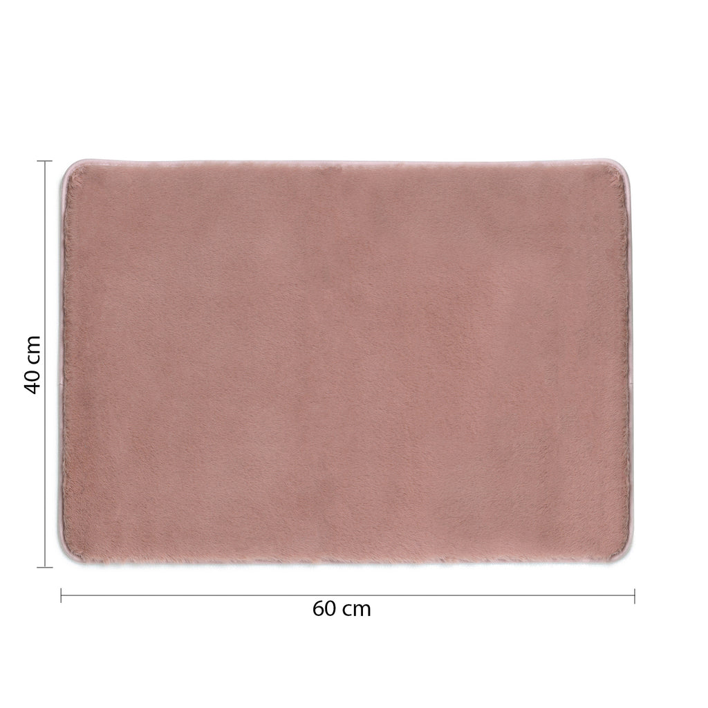 Tappeto bagno 40x60 cm modello Fuzzy di Gedy - Rosa