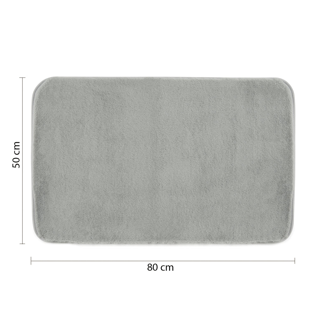 Tappeto bagno 50x80 cm modello Fuzzy di Gedy - Grigio