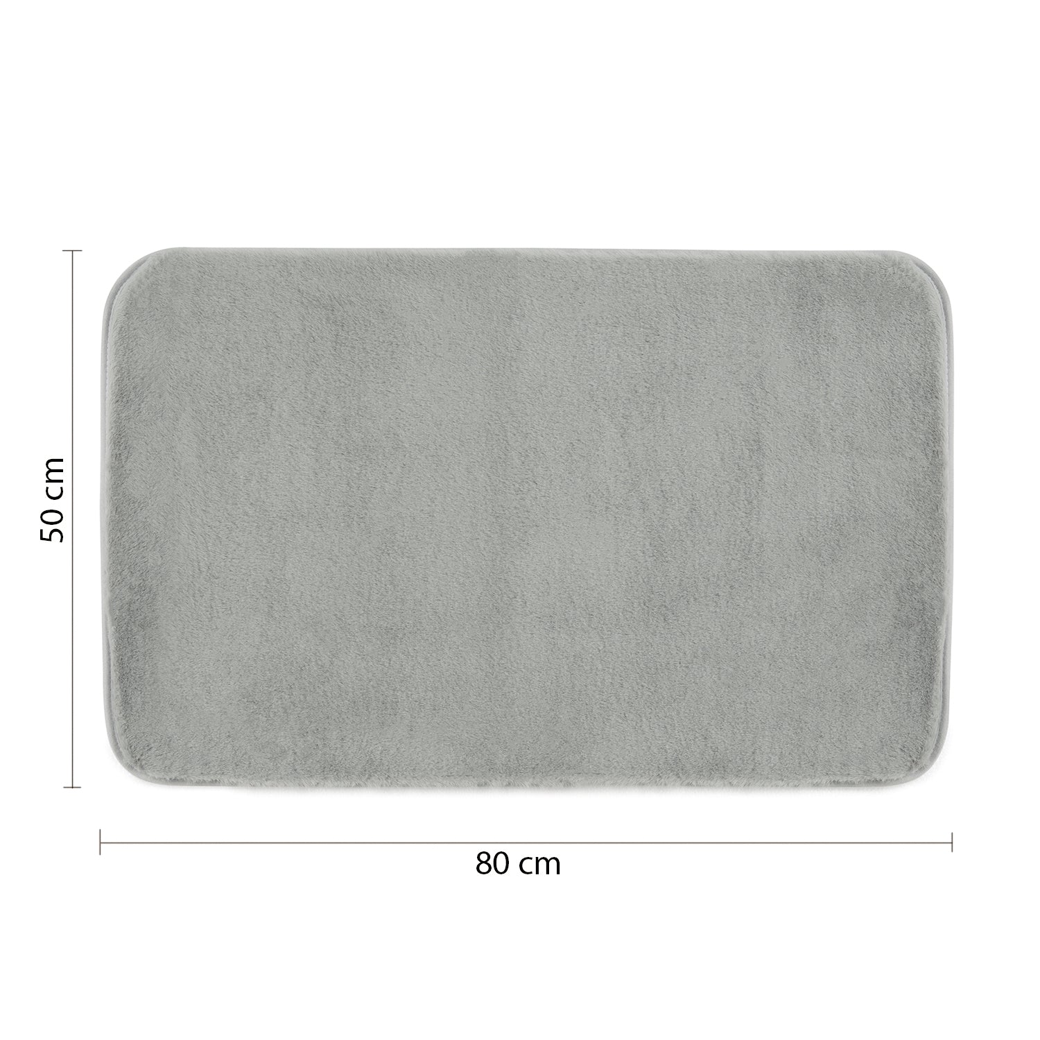 Tappeto bagno 50x80 cm modello Fuzzy di Gedy - Grigio