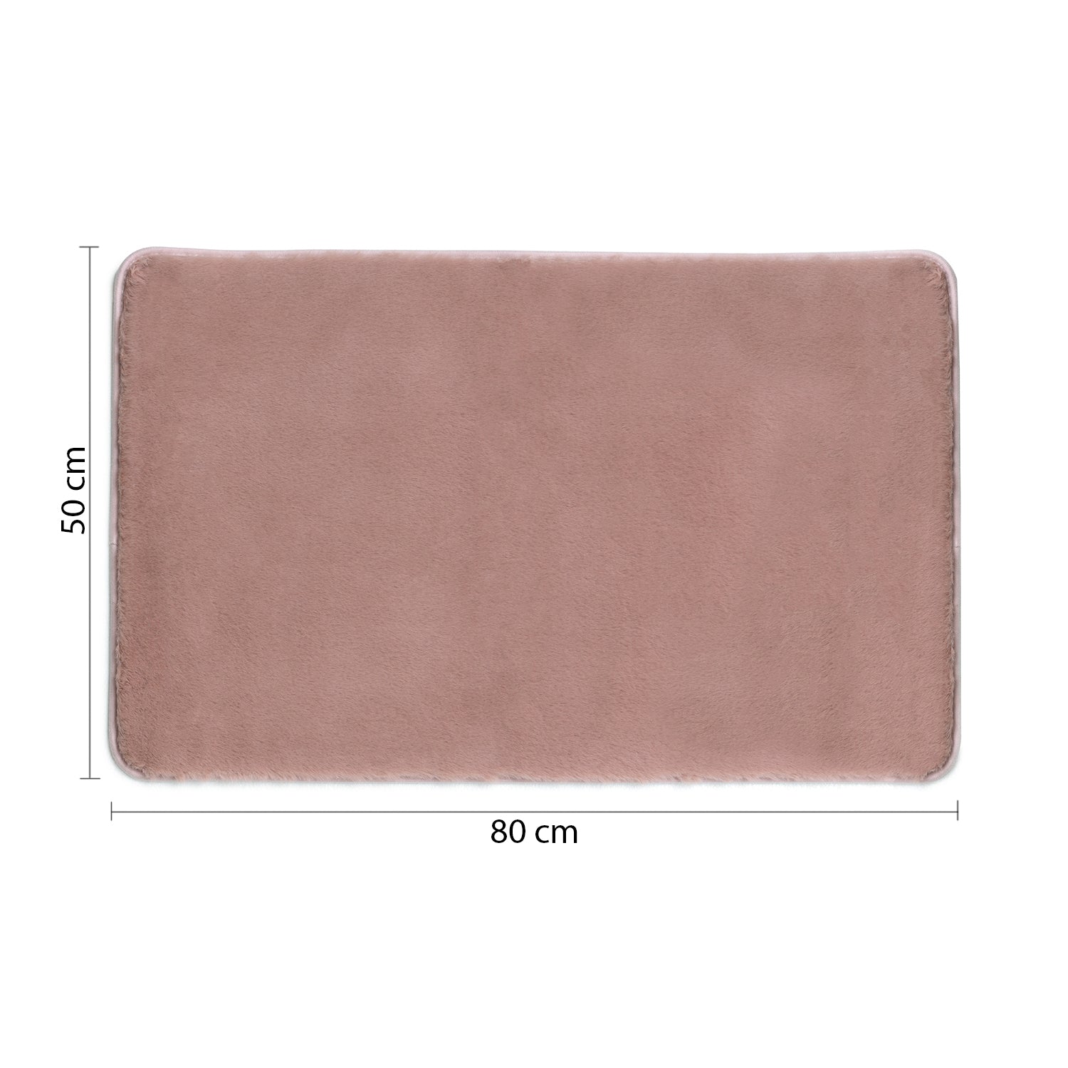 Tappeto bagno 50x80 cm modello Fuzzy di Gedy - Rosa