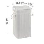 Cesto portabiancheria bianco Gedy Tatami con sacchetto estraibile e finitura bambÃ¹