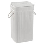 Cesto portabiancheria bianco Gedy Tatami con sacchetto estraibile e finitura bambÃ¹