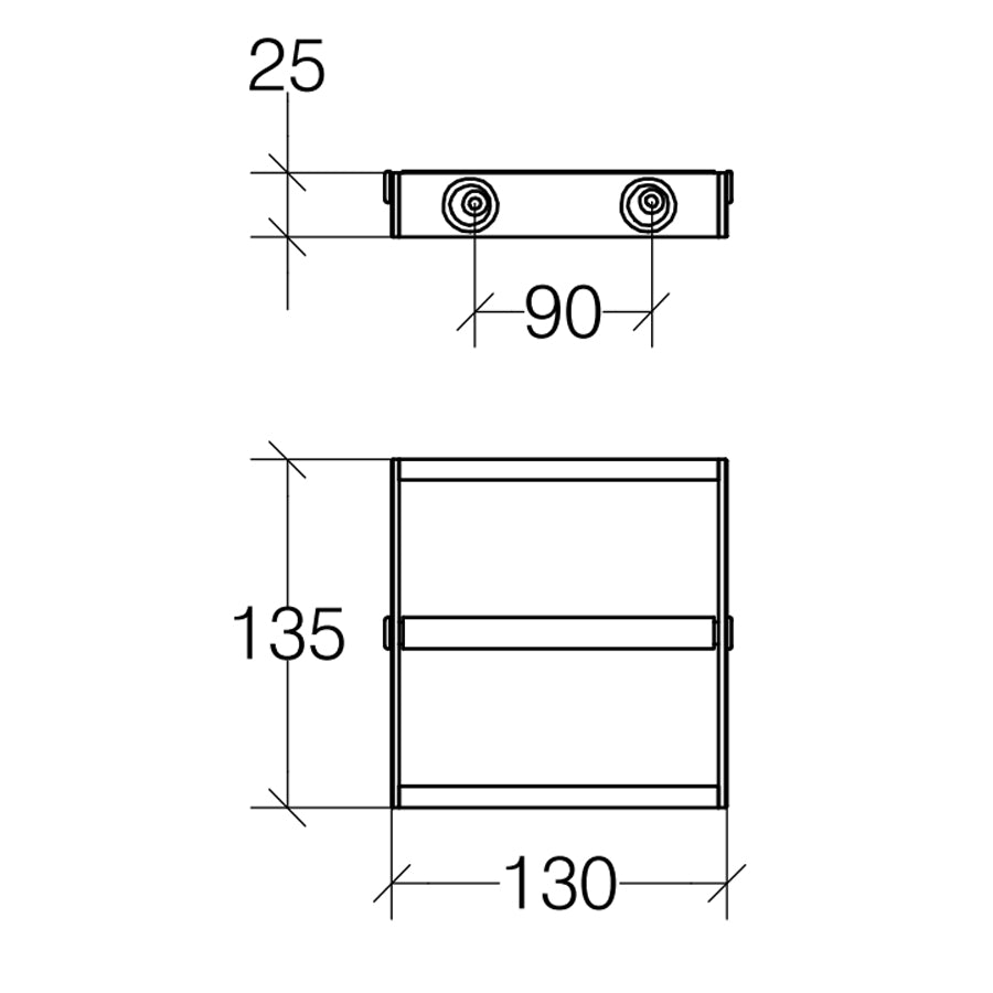 Porta carta igienica Lineabeta in ottone cromato modello Skuara