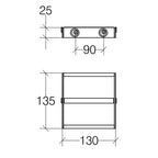 Porta carta igienica Lineabeta in ottone cromato modello Skuara