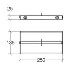 Porta carta igienica doppio Lineabeta in ottone cromato modello Skuara